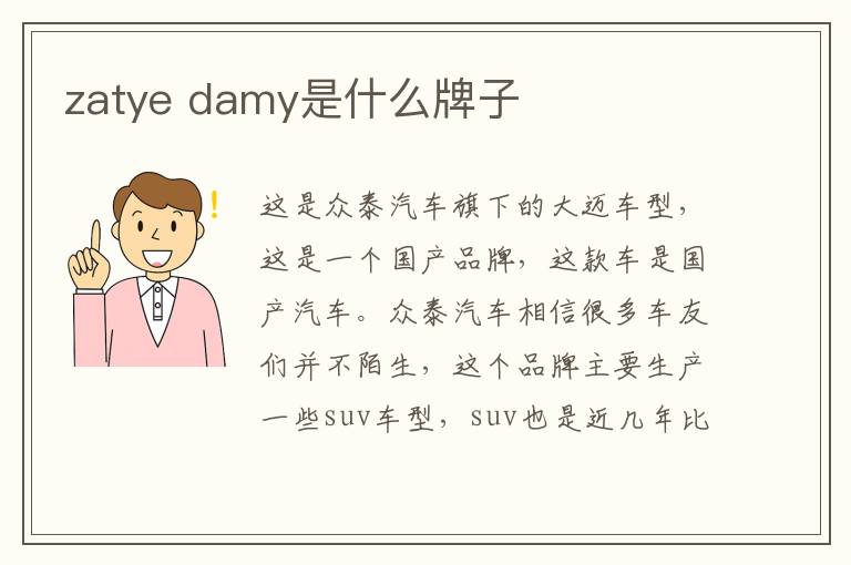 zatye damy是什么牌子