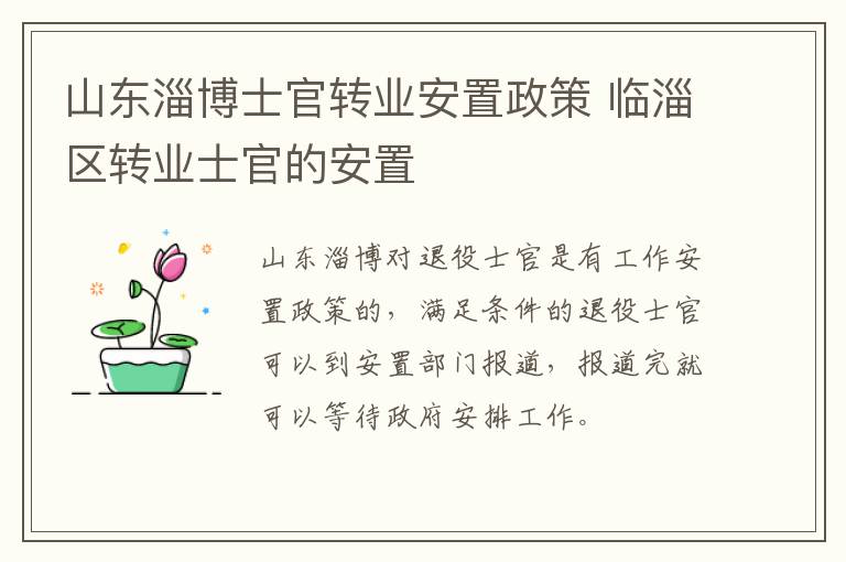 山东淄博士官转业安置政策 临淄区转业士官的安置