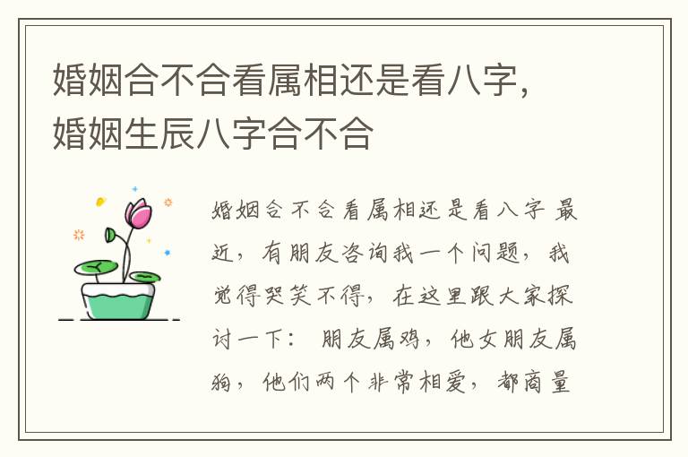 婚姻合不合看属相还是看八字，婚姻生辰八字合不合