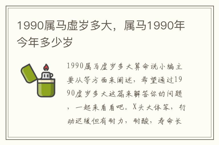 1990属马虚岁多大，属马1990年今年多少岁