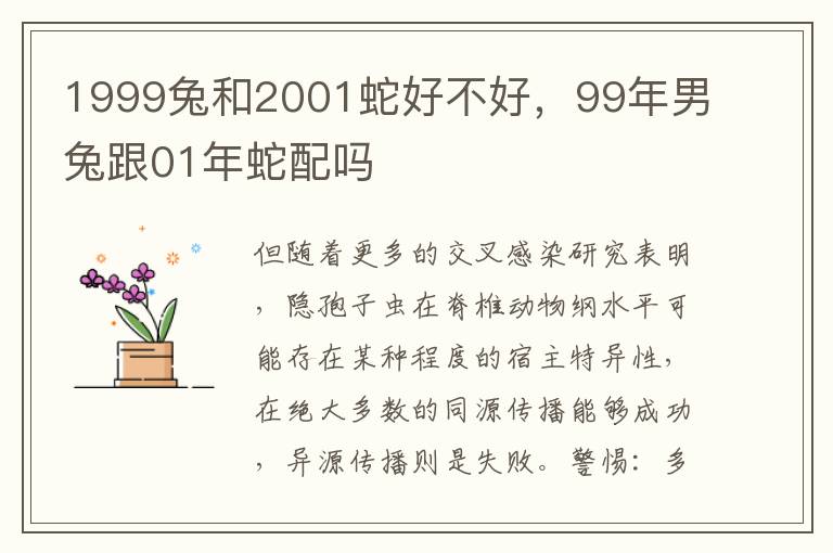 1999兔和2001蛇好不好，99年男兔跟01年蛇配吗