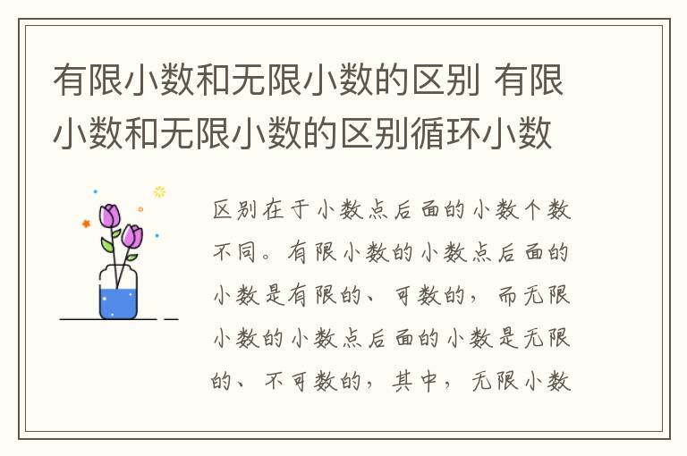 有限小数和无限小数的区别 有限小数和无限小数的区别循环小数